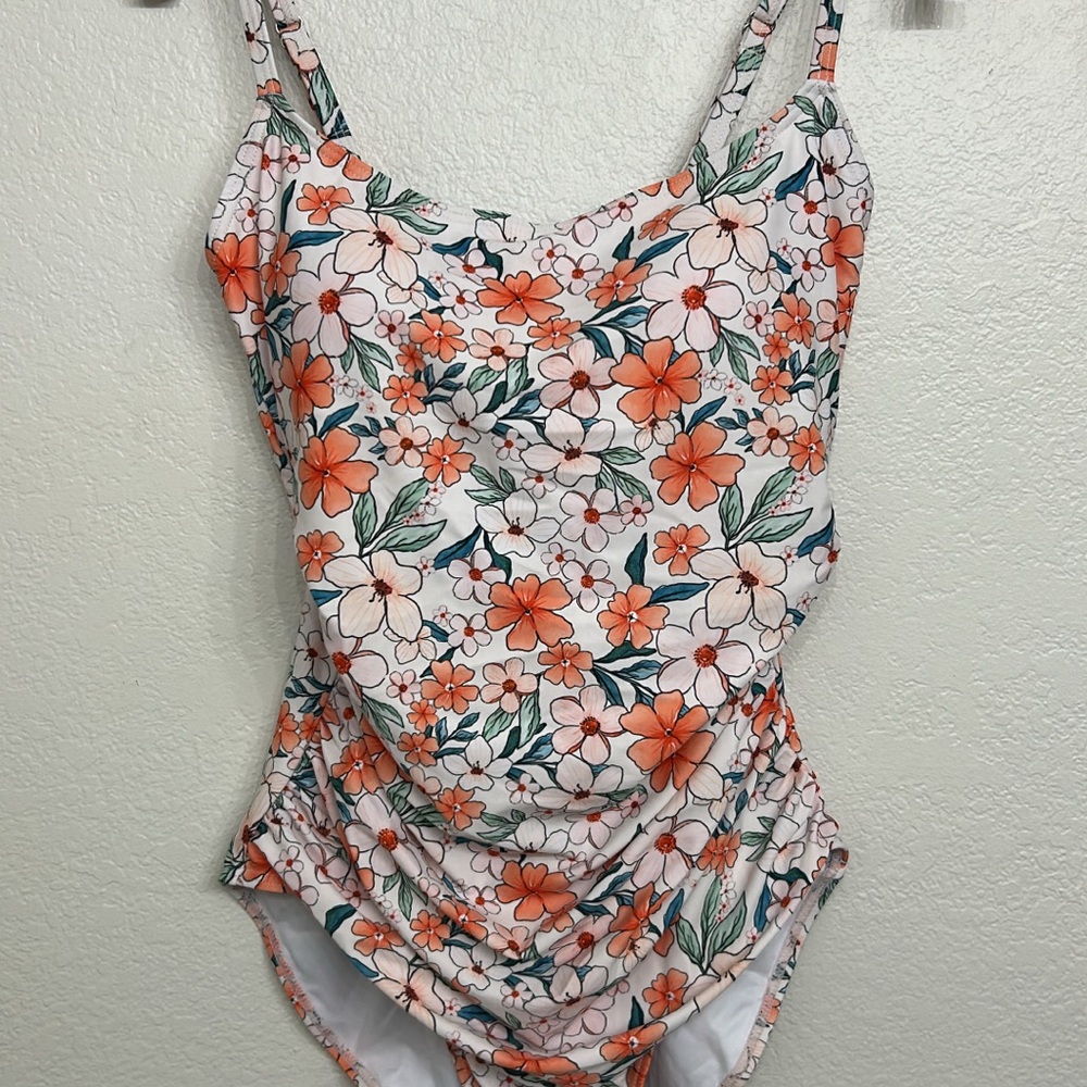 Floral One Piece Swimsuit Women’s Size Medium